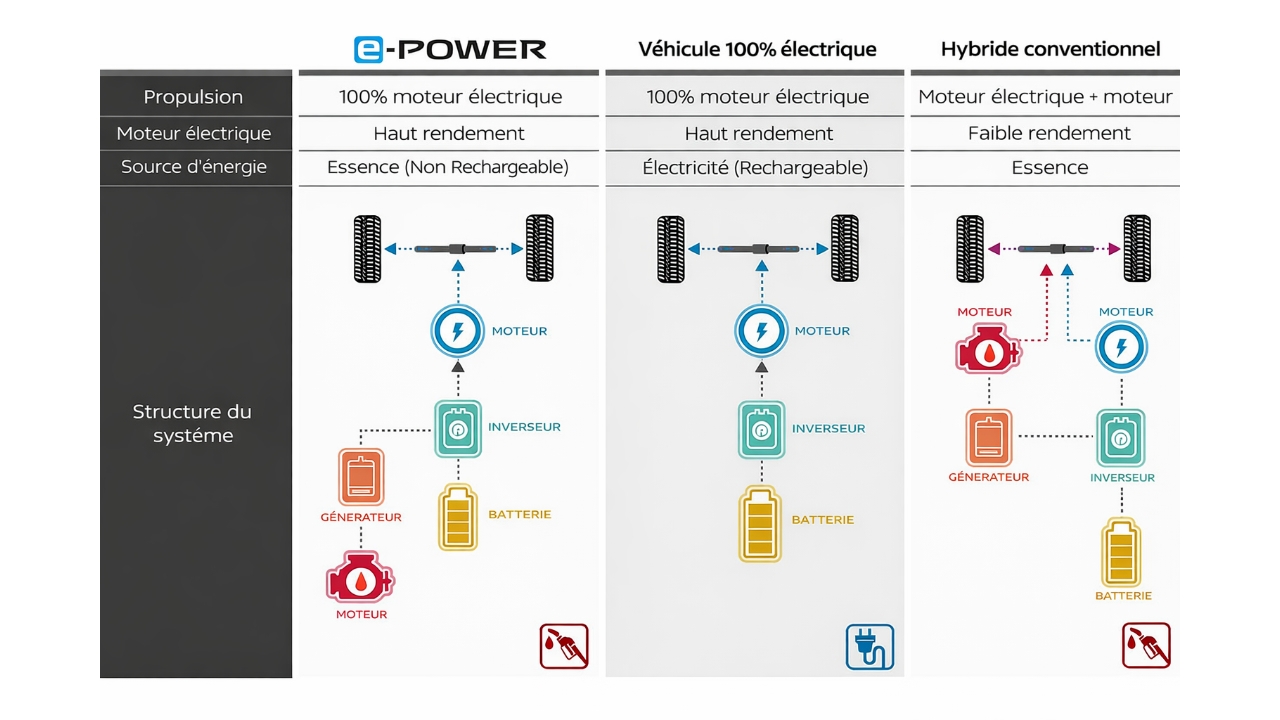 infographie Nissan E-Power