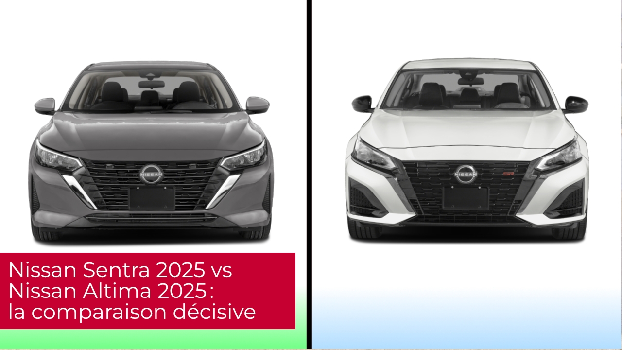 Nissan Sentra 2025 vs Nissan Altima 2025 : la comparaison décisive