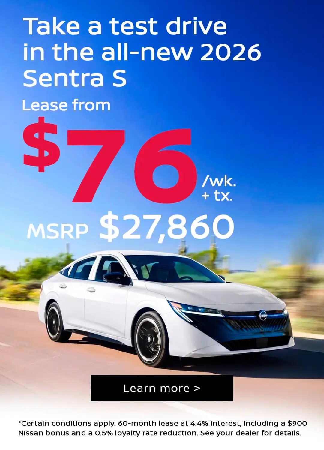 Sentra S Promotions