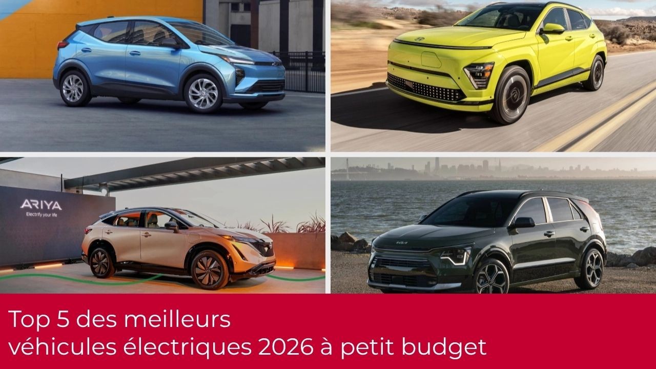 Top 5 des meilleurs véhicules électriques 2026 à petit budget